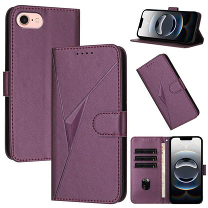 Triangle Pattern Buckle Clasp Leather Phone Case
