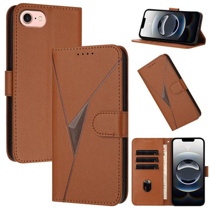 Triangle Pattern Buckle Clasp Leather Phone Case, For iPhone 17e / 16e, For iPhone 17 Pro Max, For iPhone 17 Pro, For iPhone 17, For iPhone Air, For iPhone 16 Pro Max, For iPhone 16 Pro, For iPhone 16 Plus, For iPhone 16, For iPhone 15 Pro Max         ...