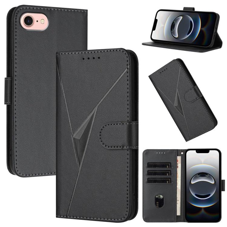 Triangle Pattern Buckle Clasp Leather Phone Case, For iPhone 17e / 16e, For iPhone 17 Pro Max, For iPhone 17 Pro, For iPhone 17, For iPhone Air, For iPhone 16 Pro Max, For iPhone 16 Pro, For iPhone 16 Plus, For iPhone 16, For iPhone 15 Pro Max         ...