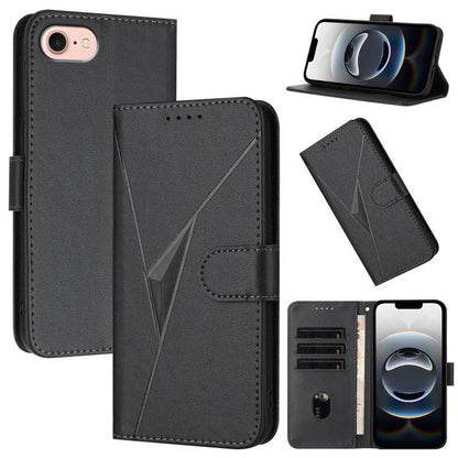 Triangle Pattern Buckle Clasp Leather Phone Case, For iPhone 17e / 16e, For iPhone 17 Pro Max, For iPhone 17 Pro, For iPhone 17, For iPhone Air, For iPhone 16 Pro Max, For iPhone 16 Pro, For iPhone 16 Plus, For iPhone 16, For iPhone 15 Pro Max         ...