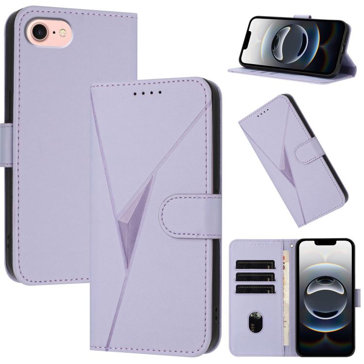 Triangle Pattern Buckle Clasp Leather Phone Case