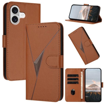 Triangle Pattern Buckle Clasp Leather Phone Case