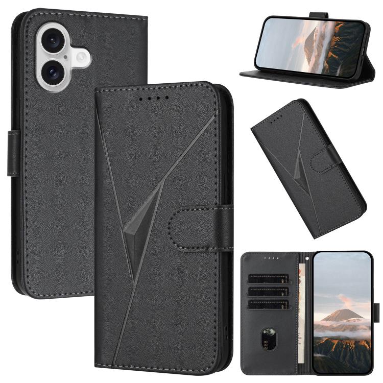 Triangle Pattern Buckle Clasp Leather Phone Case