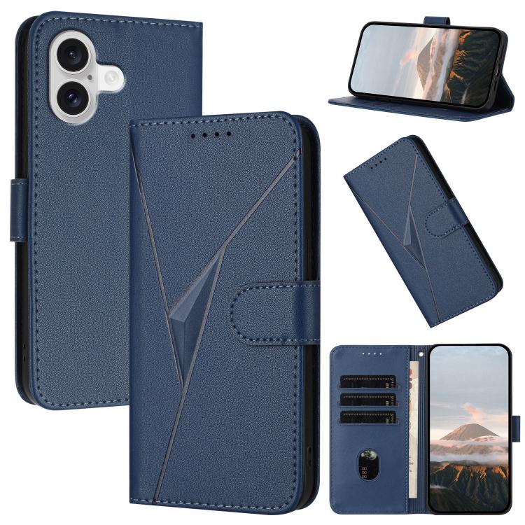 Triangle Pattern Buckle Clasp Leather Phone Case