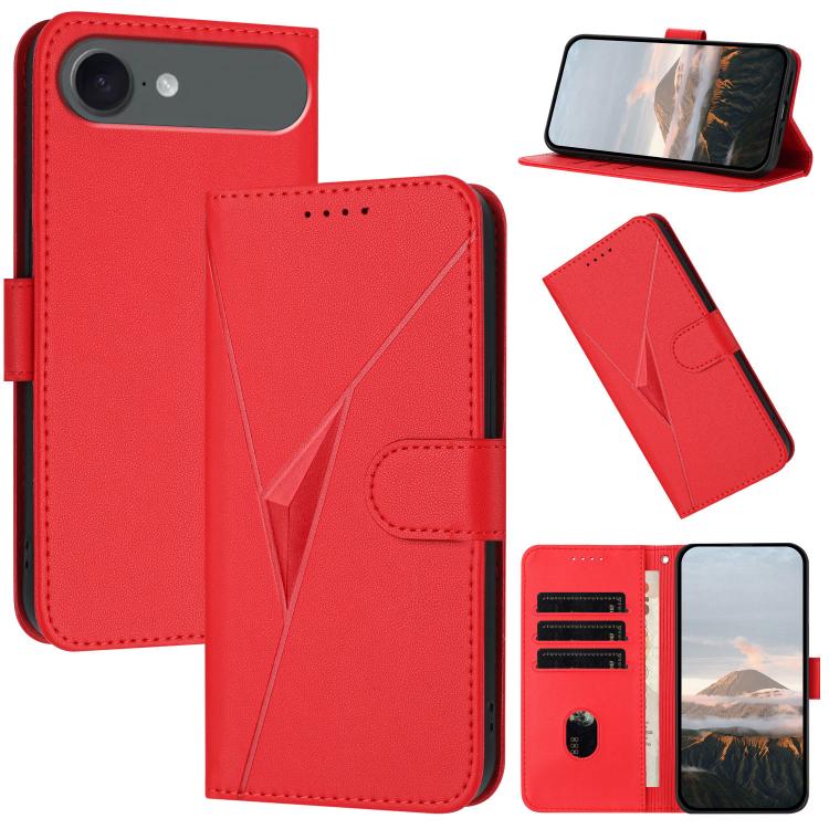 Triangle Pattern Buckle Clasp Leather Phone Case