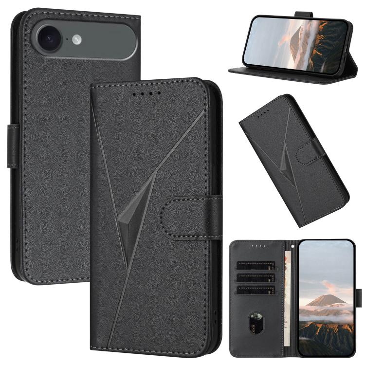Triangle Pattern Buckle Clasp Leather Phone Case