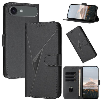 Triangle Pattern Buckle Clasp Leather Phone Case