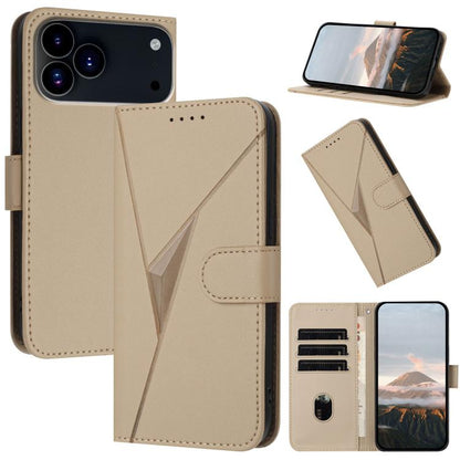 Triangle Pattern Buckle Clasp Leather Phone Case, For iPhone 17e / 16e, For iPhone 17 Pro Max, For iPhone 17 Pro, For iPhone 17, For iPhone Air, For iPhone 16 Pro Max, For iPhone 16 Pro, For iPhone 16 Plus, For iPhone 16, For iPhone 15 Pro Max         ...