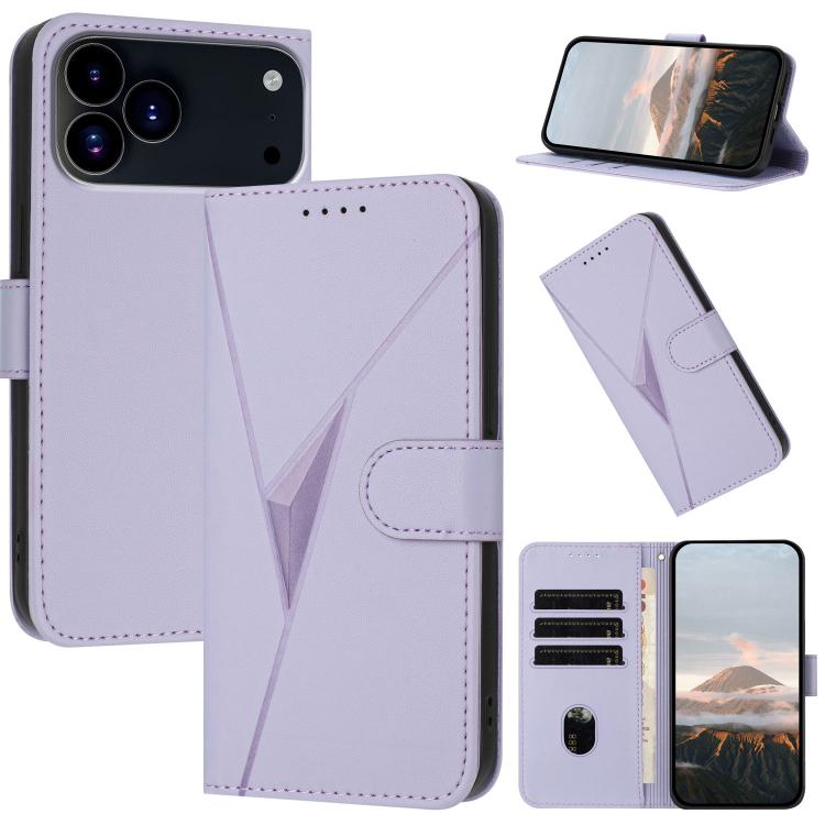 Triangle Pattern Buckle Clasp Leather Phone Case