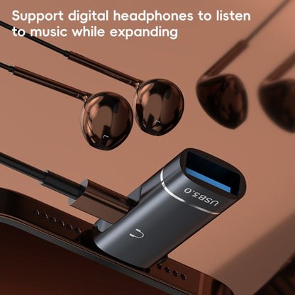 2 in 1 Type-C to USB and Type-C Earphone Adapter, Type-C to USB and Type-C