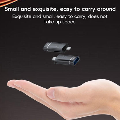 2 in 1 Type-C to USB and Type-C Earphone Adapter, Type-C to USB and Type-C