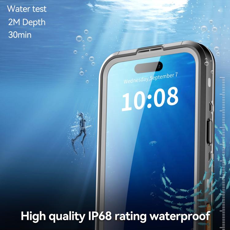 RedPepper Transparent Dot IP68 Waterproof Triple-proof MagSafe Phone Case