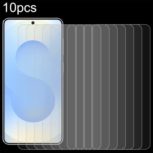 10pcs 0.26mm 9H 2.5D Tempered Glass Film, For Samsung Galaxy S26+ 5G, For Samsung Galaxy S26 Edge 5G, For Samsung Galaxy S26 Ultra 5G, For Samsung Galaxy S26 5G, For Samsung Galaxy S25 Edge 5G, For Samsung Galaxy S25 5G, For Samsung Galaxy S25+ 5G