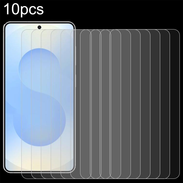 10pcs 0.26mm 9H 2.5D Tempered Glass Film, Not Support Fingerprint ID, For Samsung Galaxy S26+ 5G, For Samsung Galaxy S26 Edge 5G, For Samsung Galaxy S26 Ultra 5G, For Samsung Galaxy S26 5G, For Samsung Galaxy S25 Edge 5G, For Samsung Galaxy S25 5G     ...
