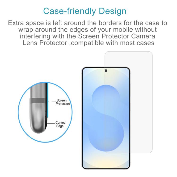 10pcs 0.26mm 9H 2.5D Tempered Glass Film, Not Support Fingerprint ID, For Samsung Galaxy S26+ 5G, For Samsung Galaxy S26 Edge 5G, For Samsung Galaxy S26 Ultra 5G, For Samsung Galaxy S26 5G, For Samsung Galaxy S25 Edge 5G, For Samsung Galaxy S25 5G     ...