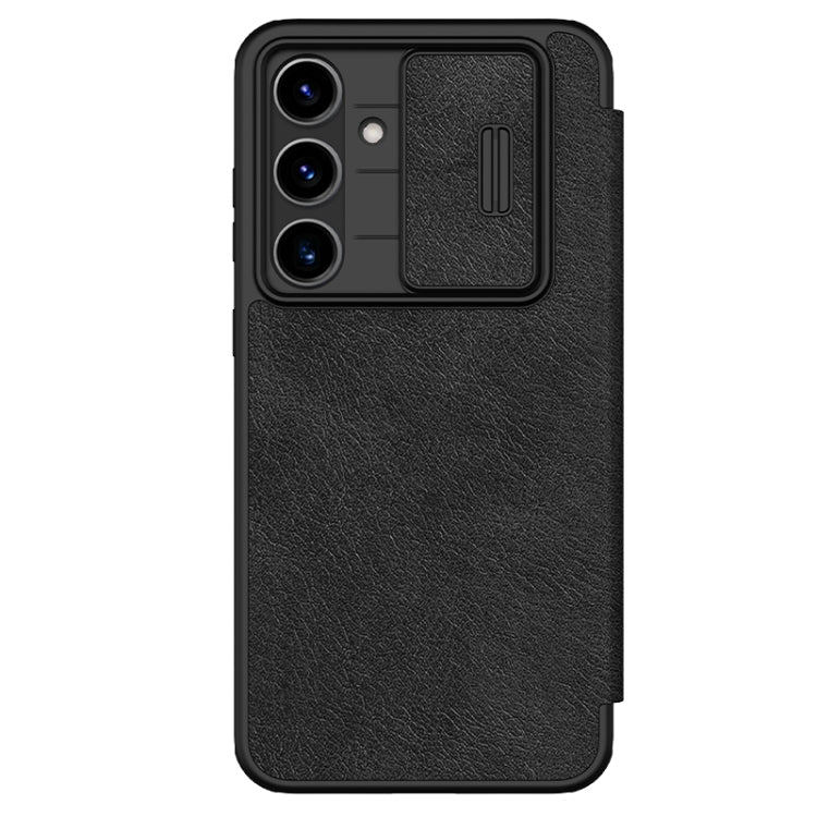 NILLKIN QIN Series Pro Sliding Camera Cover Design Leather Phone Case, For Samsung Galaxy S24 FE 5G