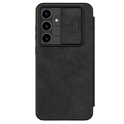 NILLKIN QIN Series Pro Sliding Camera Cover Design Leather Phone Case, For Samsung Galaxy S24 FE 5G