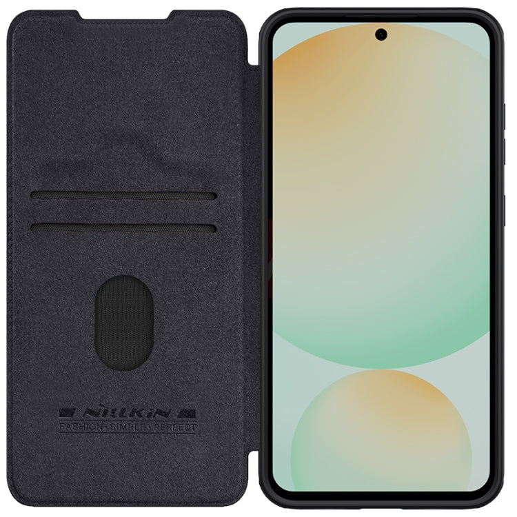 NILLKIN QIN Series Pro Sliding Camera Cover Design Leather Phone Case, For Samsung Galaxy S24 FE 5G