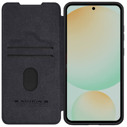 NILLKIN QIN Series Pro Sliding Camera Cover Design Leather Phone Case, For Samsung Galaxy S24 FE 5G