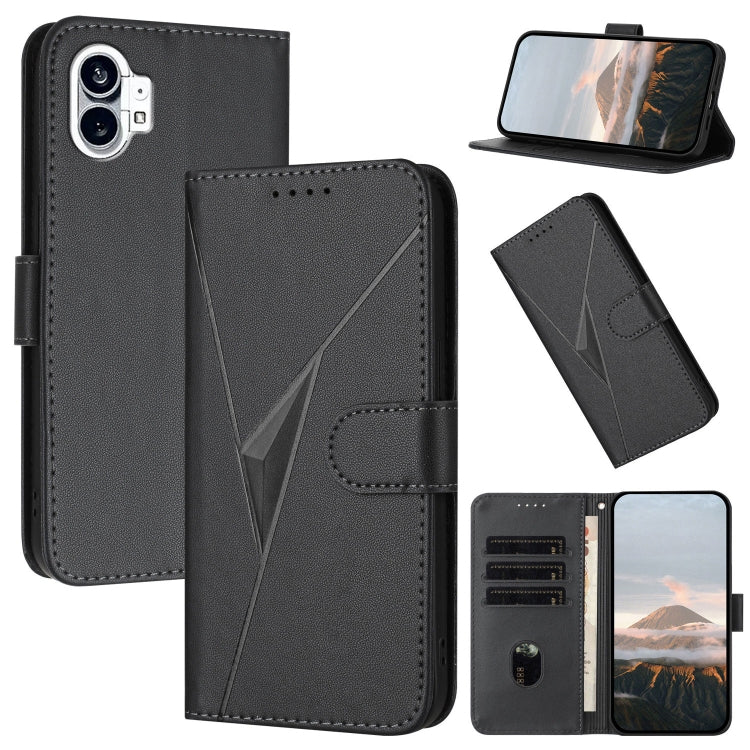 Triangle Pattern Buckle Clasp Leather Phone Case, For Nothing Phone 4a Pro, For Nothing Phone 4a, For Nothing Phone 3a, For Nothing Phone 3a Pro, For Nothing Phone 2a, For Nothing Phone 2, For Nothing Phone 1