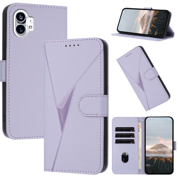 Triangle Pattern Buckle Clasp Leather Phone Case, For Nothing Phone 4a Pro, For Nothing Phone 4a, For Nothing Phone 3a, For Nothing Phone 3a Pro, For Nothing Phone 2a, For Nothing Phone 2, For Nothing Phone 1