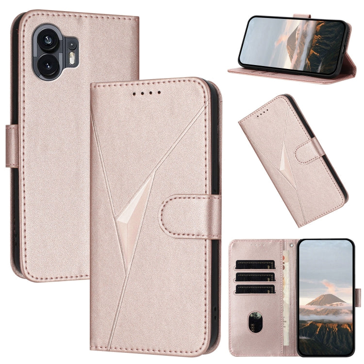 Triangle Pattern Buckle Clasp Leather Phone Case, For Nothing Phone 4a Pro, For Nothing Phone 4a, For Nothing Phone 3a, For Nothing Phone 3a Pro, For Nothing Phone 2a, For Nothing Phone 2, For Nothing Phone 1