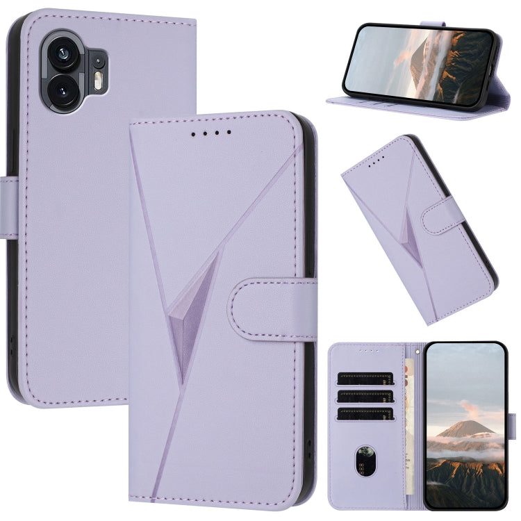 Triangle Pattern Buckle Clasp Leather Phone Case, For Nothing Phone 4a Pro, For Nothing Phone 4a, For Nothing Phone 3a, For Nothing Phone 3a Pro, For Nothing Phone 2a, For Nothing Phone 2, For Nothing Phone 1