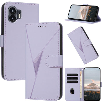 Triangle Pattern Buckle Clasp Leather Phone Case, For Nothing Phone 4a Pro, For Nothing Phone 4a, For Nothing Phone 3a, For Nothing Phone 3a Pro, For Nothing Phone 2a, For Nothing Phone 2, For Nothing Phone 1