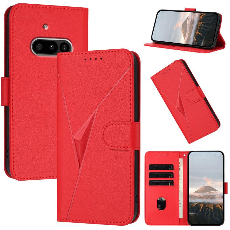 Triangle Pattern Buckle Clasp Leather Phone Case, For Nothing Phone 4a Pro, For Nothing Phone 4a, For Nothing Phone 3a, For Nothing Phone 3a Pro, For Nothing Phone 2a, For Nothing Phone 2, For Nothing Phone 1