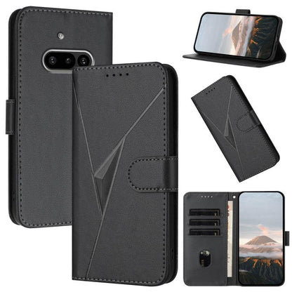 Triangle Pattern Buckle Clasp Leather Phone Case, For Nothing Phone 4a Pro, For Nothing Phone 4a, For Nothing Phone 3a, For Nothing Phone 3a Pro, For Nothing Phone 2a, For Nothing Phone 2, For Nothing Phone 1