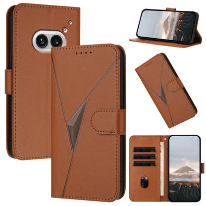 Triangle Pattern Buckle Clasp Leather Phone Case, For Nothing Phone 4a Pro, For Nothing Phone 4a, For Nothing Phone 3a, For Nothing Phone 3a Pro, For Nothing Phone 2a, For Nothing Phone 2, For Nothing Phone 1