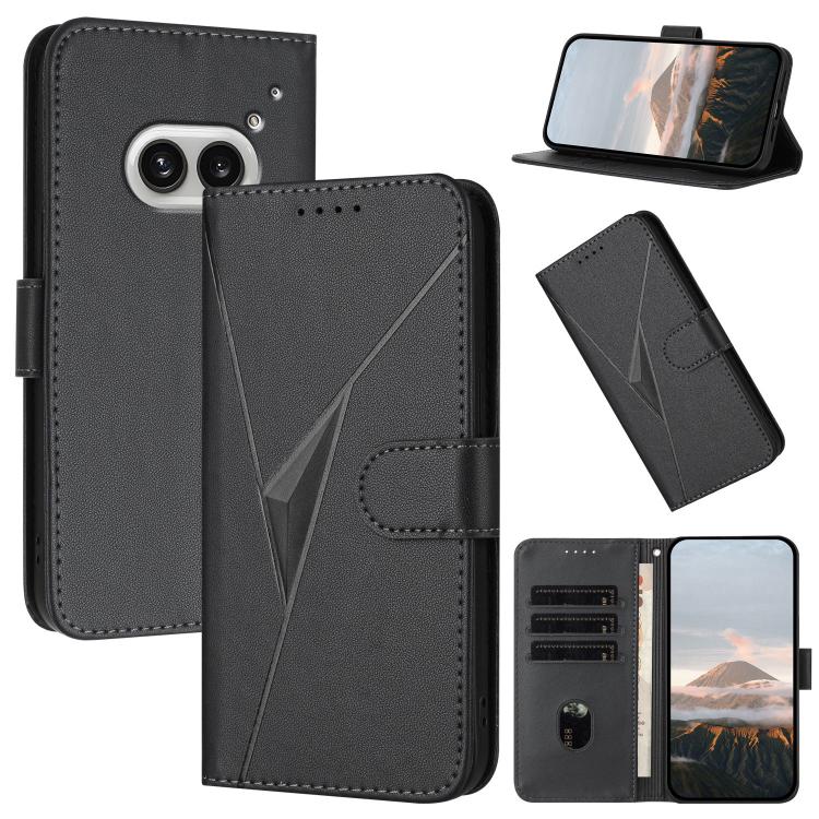 Triangle Pattern Buckle Clasp Leather Phone Case, For Nothing Phone 4a Pro, For Nothing Phone 4a, For Nothing Phone 3a, For Nothing Phone 3a Pro, For Nothing Phone 2a, For Nothing Phone 2, For Nothing Phone 1