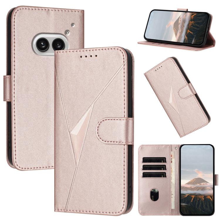 Triangle Pattern Buckle Clasp Leather Phone Case, For Nothing Phone 4a Pro, For Nothing Phone 4a, For Nothing Phone 3a, For Nothing Phone 3a Pro, For Nothing Phone 2a, For Nothing Phone 2, For Nothing Phone 1