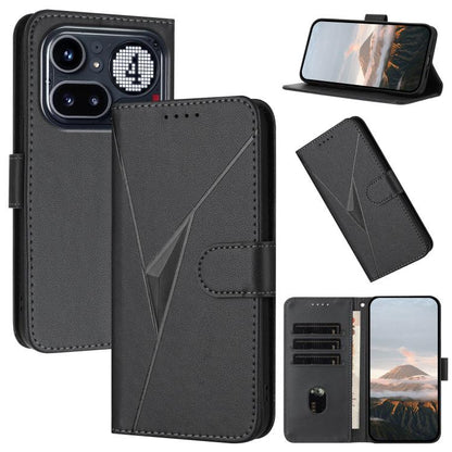 Triangle Pattern Buckle Clasp Leather Phone Case, For Nothing Phone 4a Pro, For Nothing Phone 4a, For Nothing Phone 3a, For Nothing Phone 3a Pro, For Nothing Phone 2a, For Nothing Phone 2, For Nothing Phone 1