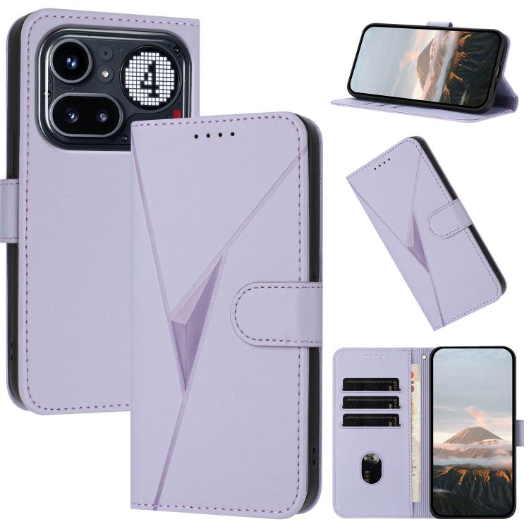 Triangle Pattern Buckle Clasp Leather Phone Case, For Nothing Phone 4a Pro, For Nothing Phone 4a, For Nothing Phone 3a, For Nothing Phone 3a Pro, For Nothing Phone 2a, For Nothing Phone 2, For Nothing Phone 1