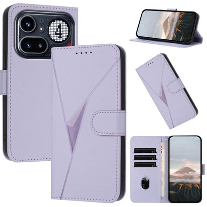Triangle Pattern Buckle Clasp Leather Phone Case, For Nothing Phone 4a Pro, For Nothing Phone 4a, For Nothing Phone 3a, For Nothing Phone 3a Pro, For Nothing Phone 2a, For Nothing Phone 2, For Nothing Phone 1