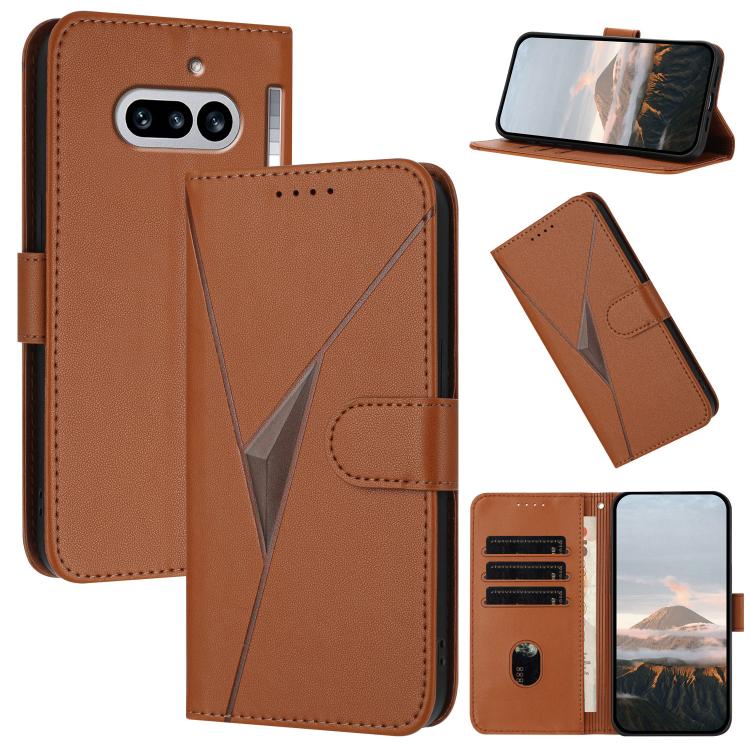 Triangle Pattern Buckle Clasp Leather Phone Case, For Nothing Phone 4a Pro, For Nothing Phone 4a, For Nothing Phone 3a, For Nothing Phone 3a Pro, For Nothing Phone 2a, For Nothing Phone 2, For Nothing Phone 1
