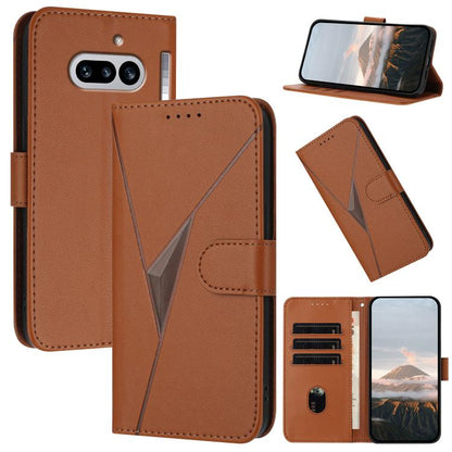 Triangle Pattern Buckle Clasp Leather Phone Case, For Nothing Phone 4a Pro, For Nothing Phone 4a, For Nothing Phone 3a, For Nothing Phone 3a Pro, For Nothing Phone 2a, For Nothing Phone 2, For Nothing Phone 1