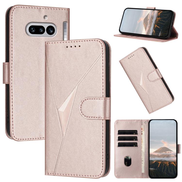 Triangle Pattern Buckle Clasp Leather Phone Case, For Nothing Phone 4a Pro, For Nothing Phone 4a, For Nothing Phone 3a, For Nothing Phone 3a Pro, For Nothing Phone 2a, For Nothing Phone 2, For Nothing Phone 1