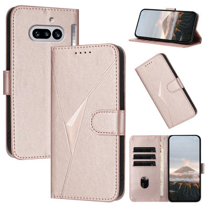 Triangle Pattern Buckle Clasp Leather Phone Case, For Nothing Phone 4a Pro, For Nothing Phone 4a, For Nothing Phone 3a, For Nothing Phone 3a Pro, For Nothing Phone 2a, For Nothing Phone 2, For Nothing Phone 1
