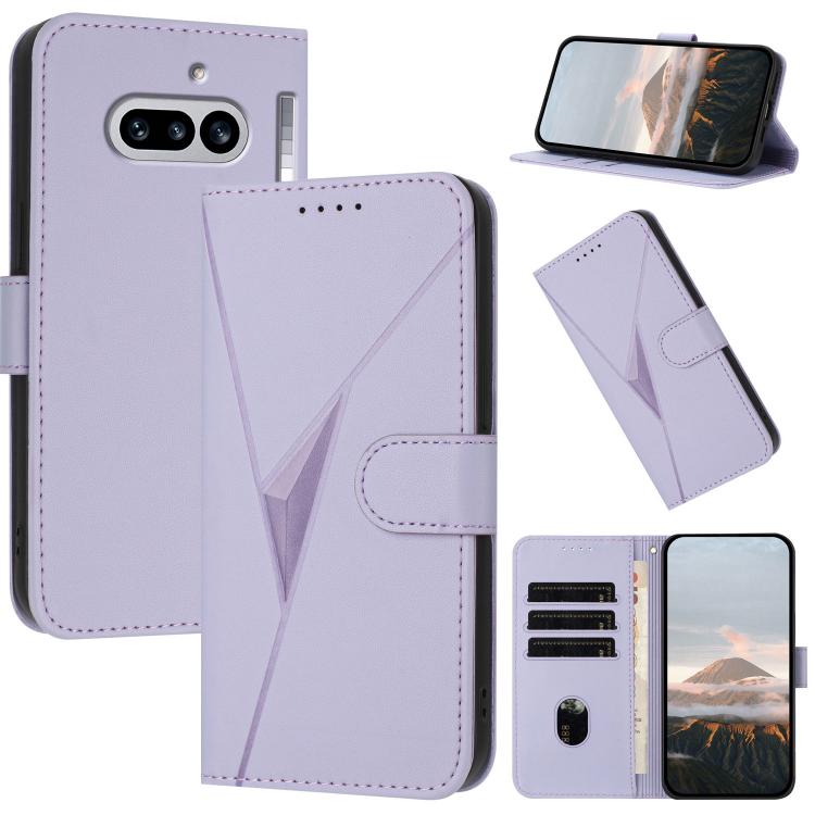 Triangle Pattern Buckle Clasp Leather Phone Case, For Nothing Phone 4a Pro, For Nothing Phone 4a, For Nothing Phone 3a, For Nothing Phone 3a Pro, For Nothing Phone 2a, For Nothing Phone 2, For Nothing Phone 1