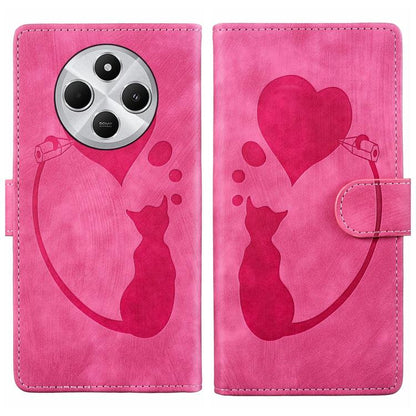 Pen Heart Cat Embossed Leather Phone Case, For Xiaomi 17T Pro 5G, For Xiaomi 17T 5G, For Xiaomi 15T Pro 5G, For Xiaomi 15T 5G, For Xiaomi Poco C75, For Xiaomi 14T Pro, For Xiaomi 14T