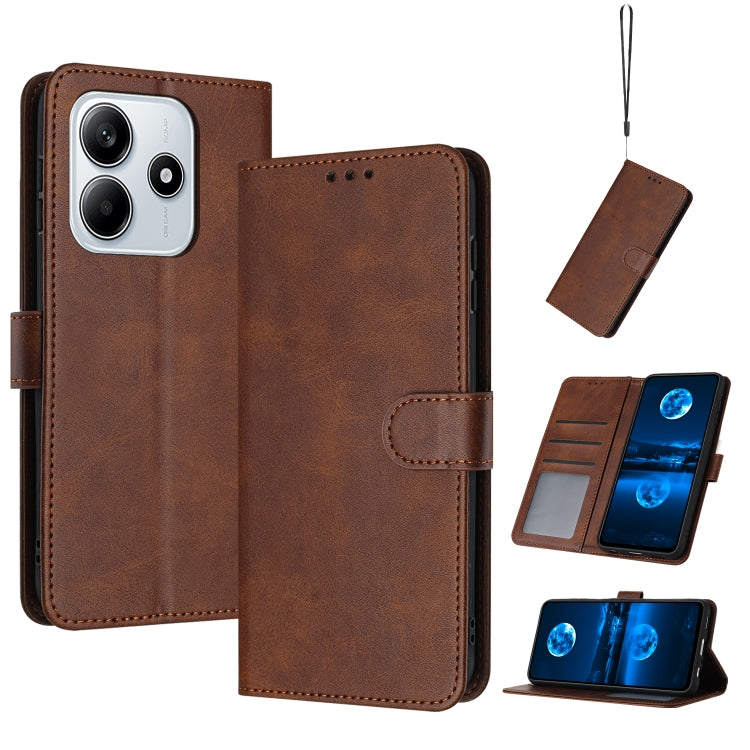 Solid Calf Texture Flip Leather Phone Case, For Redmi K90 Pro Max / Poco F8 Ultra, For Redmi Note 15 Pro 4G Global 163.2mm, For Redmi K90 / Poco F8 Pro, For Redmi Note 14 5G, For Redmi Note 14 Pro 5G