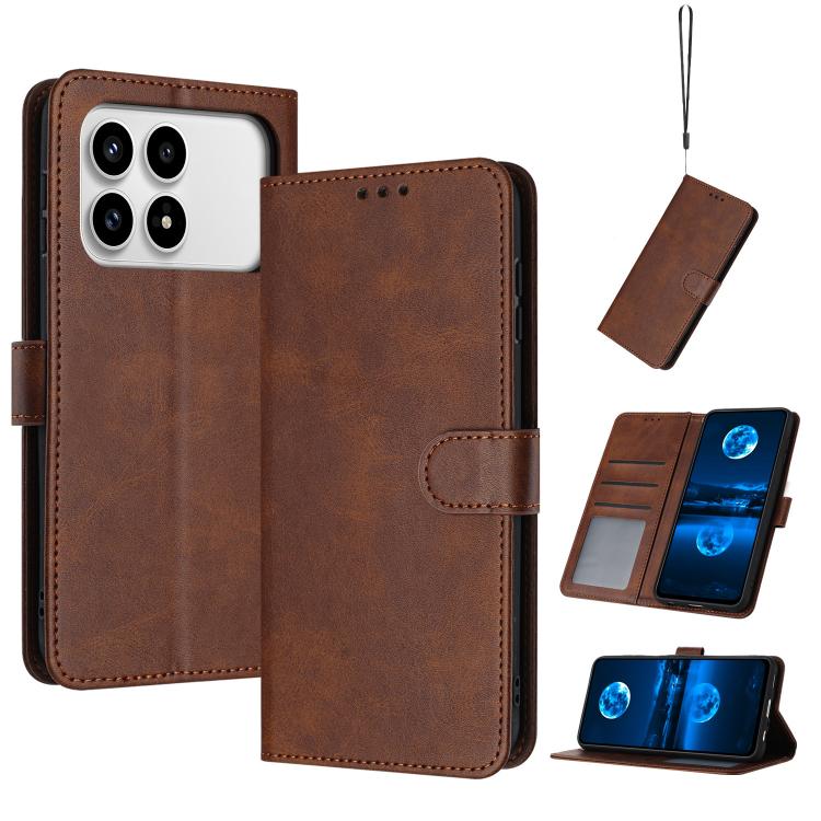 Solid Calf Texture Flip Leather Phone Case, For Redmi K90 Pro Max / Poco F8 Ultra, For Redmi Note 15 Pro 4G Global 163.2mm, For Redmi K90 / Poco F8 Pro, For Redmi Note 14 5G, For Redmi Note 14 Pro 5G