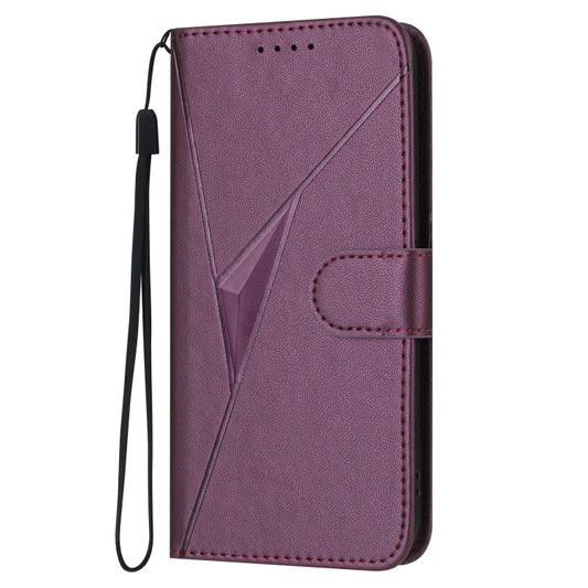 Triangle Pattern Buckle Clasp Leather Phone Case, For Realme 13 Pro, For Realme 13 Pro+, For Realme GT 6 / GT 6T, For Realme C63, For Realme 12 5G, For Realme 12+, For Realme 12 Pro, For Realme 12 Pro+, For Realme C67, For Realme GT5 Pro, For Realme C5...