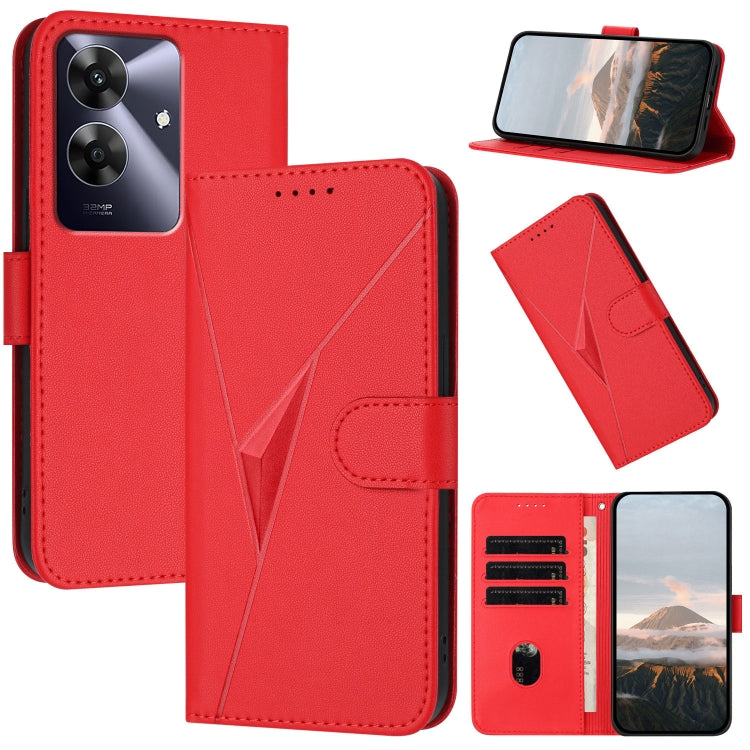 Triangle Pattern Buckle Clasp Leather Phone Case, For Realme C71 India, For Realme 15 5G /  15 Pro 5G, For Realme GT 7 India, For Realme 14 / P3 5G Global, For Realme P3 Ultra 5G, For Realme P3 Pro, For Realme 14 Pro+, For Realme 14 Pro                ...