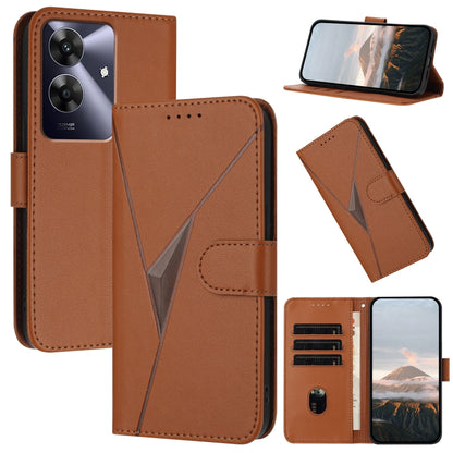 Triangle Pattern Buckle Clasp Leather Phone Case, For Realme C71 India, For Realme 15 5G /  15 Pro 5G, For Realme GT 7 India, For Realme 14 / P3 5G Global, For Realme P3 Ultra 5G, For Realme P3 Pro, For Realme 14 Pro+, For Realme 14 Pro                ...