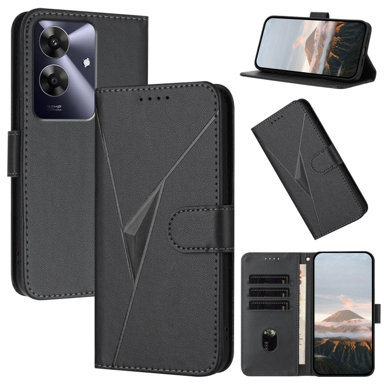 Triangle Pattern Buckle Clasp Leather Phone Case, For Realme C71 India, For Realme 15 5G /  15 Pro 5G, For Realme GT 7 India, For Realme 14 / P3 5G Global, For Realme P3 Ultra 5G, For Realme P3 Pro, For Realme 14 Pro+, For Realme 14 Pro                ...