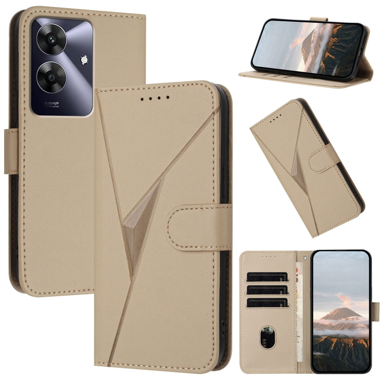 Triangle Pattern Buckle Clasp Leather Phone Case, For Realme C71 India, For Realme 15 5G /  15 Pro 5G, For Realme GT 7 India, For Realme 14 / P3 5G Global, For Realme P3 Ultra 5G, For Realme P3 Pro, For Realme 14 Pro+, For Realme 14 Pro                ...