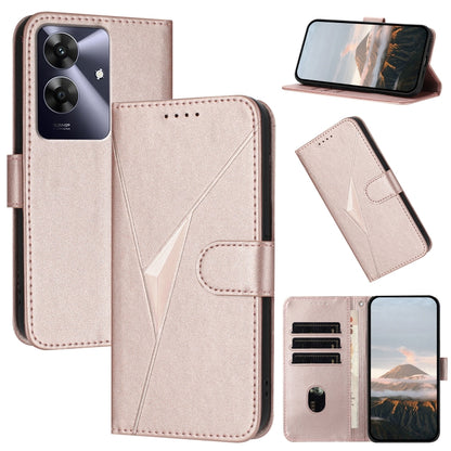Triangle Pattern Buckle Clasp Leather Phone Case, For Realme C71 India, For Realme 15 5G /  15 Pro 5G, For Realme GT 7 India, For Realme 14 / P3 5G Global, For Realme P3 Ultra 5G, For Realme P3 Pro, For Realme 14 Pro+, For Realme 14 Pro                ...